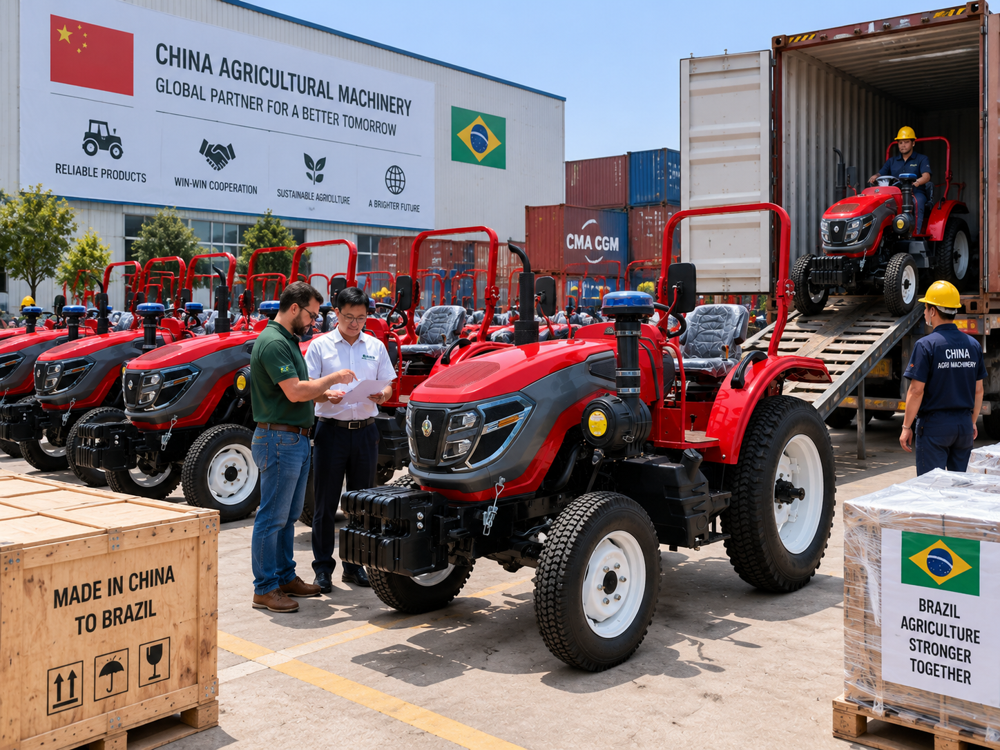 60 Units 4WD Tractors Export Project to Brazil